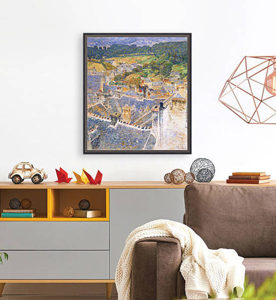 Roofs Pont Aven by Hassam