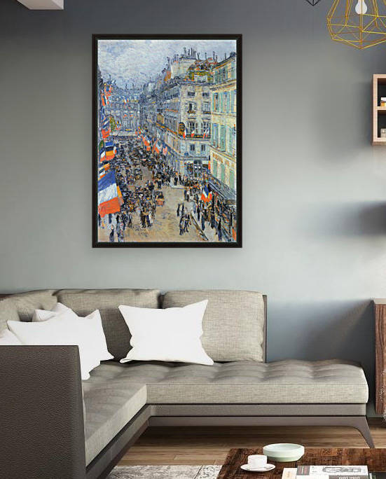 The 14th July Rue Daunou by Hassam