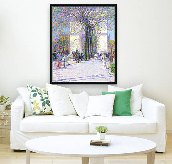 Washington triumphal arch in spring by Hassam