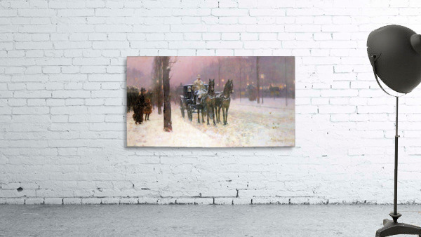 Street scene with two cabs Wall Preview
