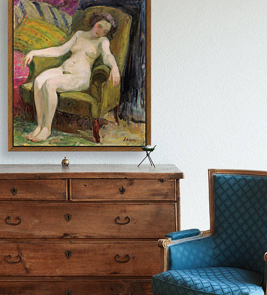 Nude in Armchair (2) by Henri Lebasque