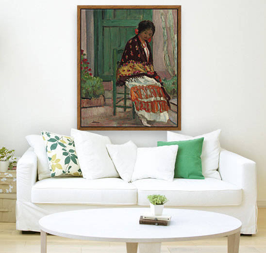 Woman in Flowery Shawl by Henri Lebasque