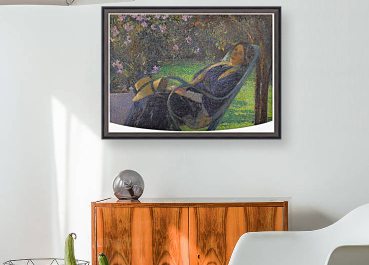 Madame Henri Martin under the Oleander of Marquyarol by Henri Martin