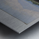 Femme sur la terrasse de l hotel Cocumella Vue sur le Vesuve Metal print