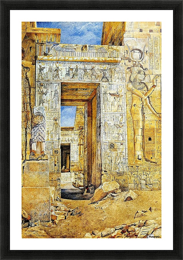 An Egiptian gate Picture Frame print