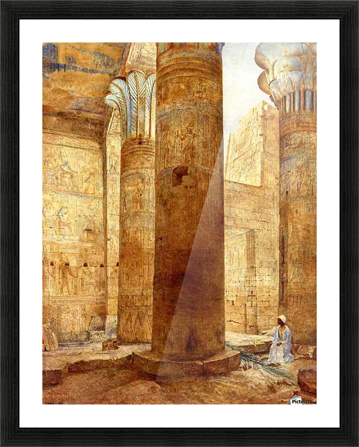 Inside a temple Picture Frame print