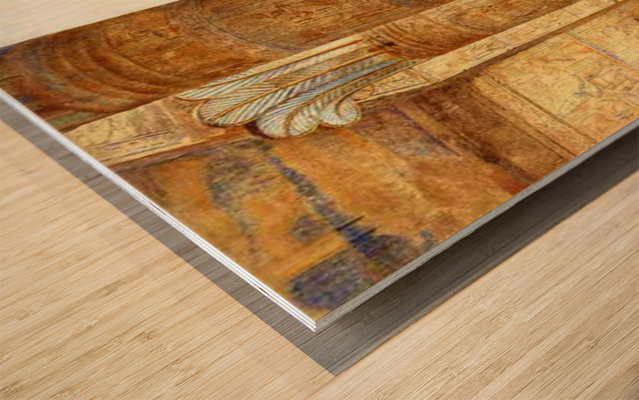 Inside a temple Wood print