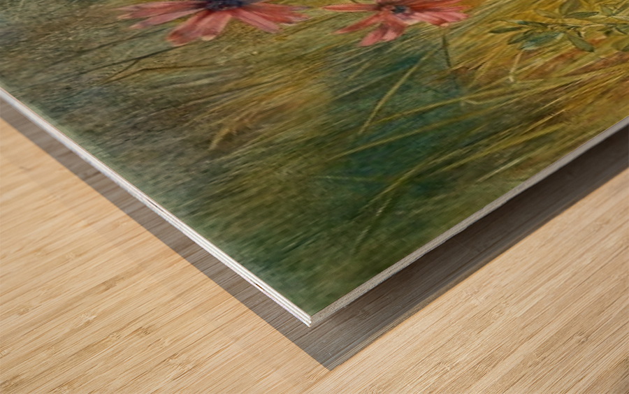 Wild flowers Wood print