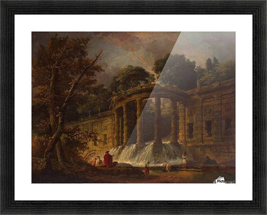 Pavilion with a Cascade Picture Frame print