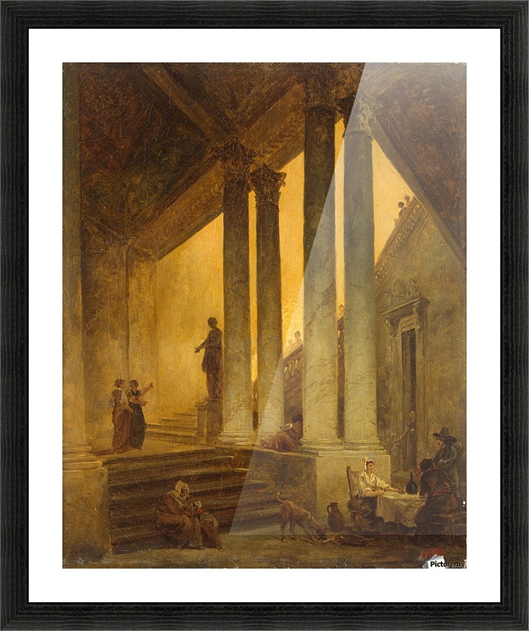 Staircase with Columns Picture Frame print