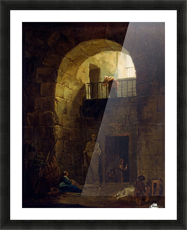 Neglected Statue Picture Frame print