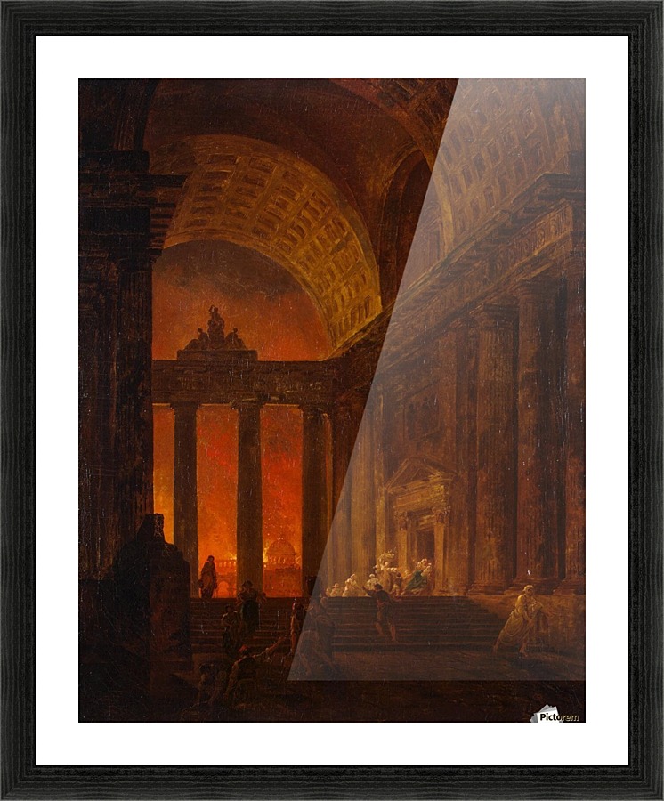 Fire in Rome Picture Frame print