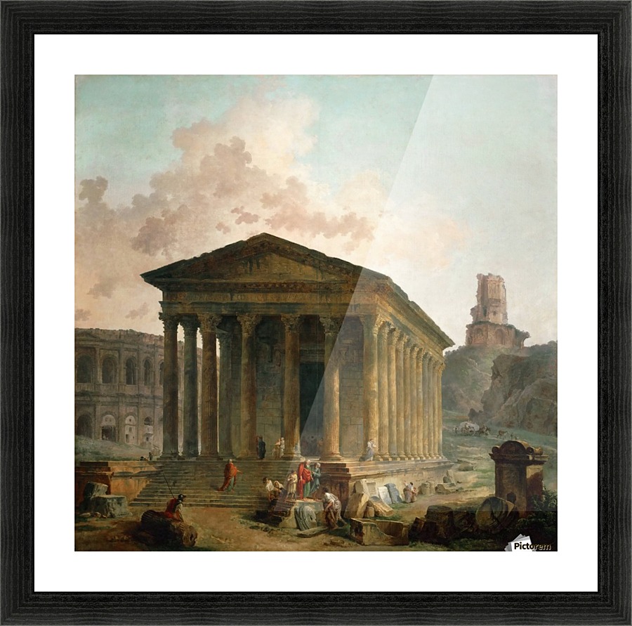 Antic ruins with figures Picture Frame print