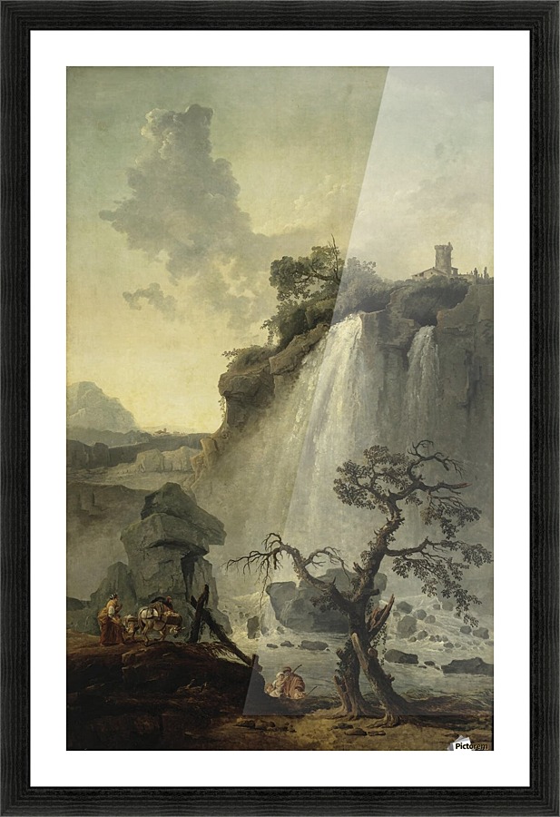 Landscape with a Waterfall Picture Frame print