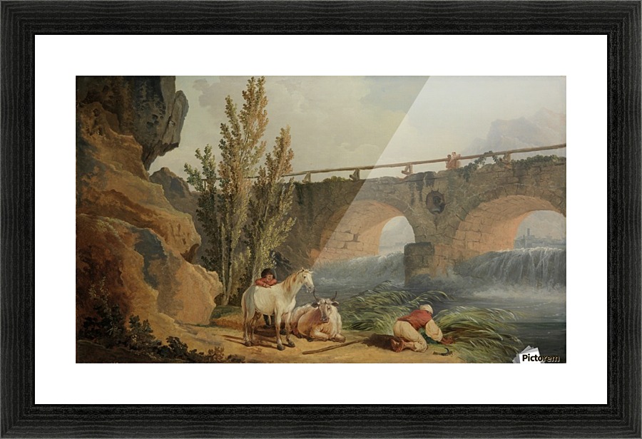 Bridge over a Cascade Picture Frame print