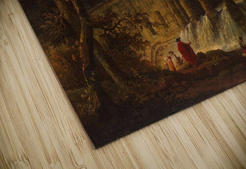 Pavilion with a Cascade Hubert Robert puzzle