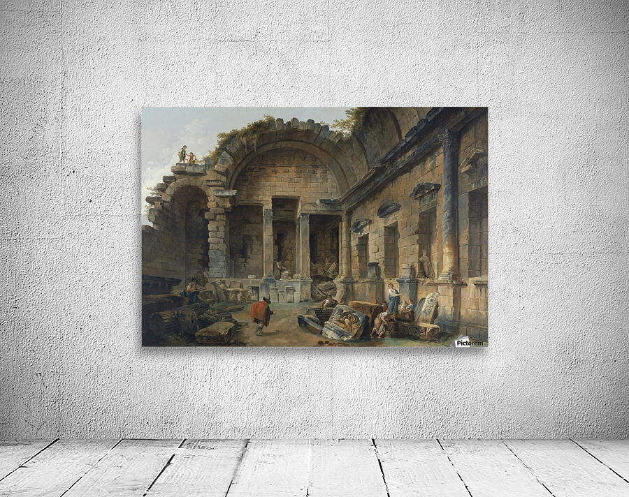 Art objects among antic ruins Wall Preview