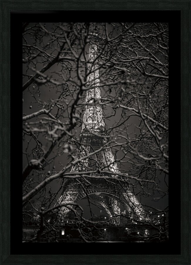 Through the Snow – Eiffel Tower Paris by Jacob Marsh Photography