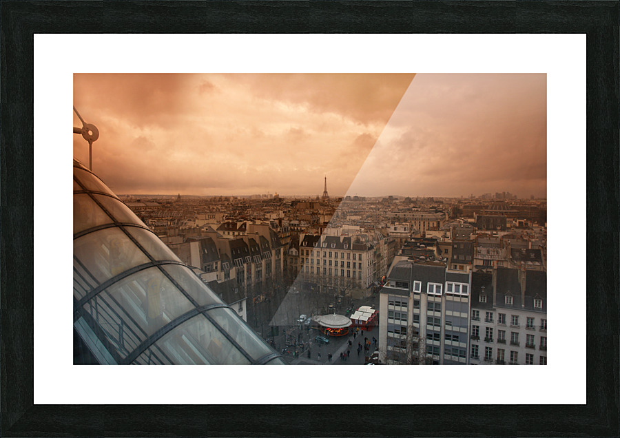Georges Pompidou square Picture Frame print