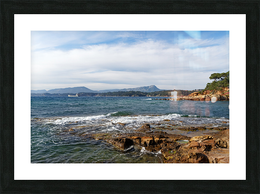 Le Pradet coast Picture Frame print