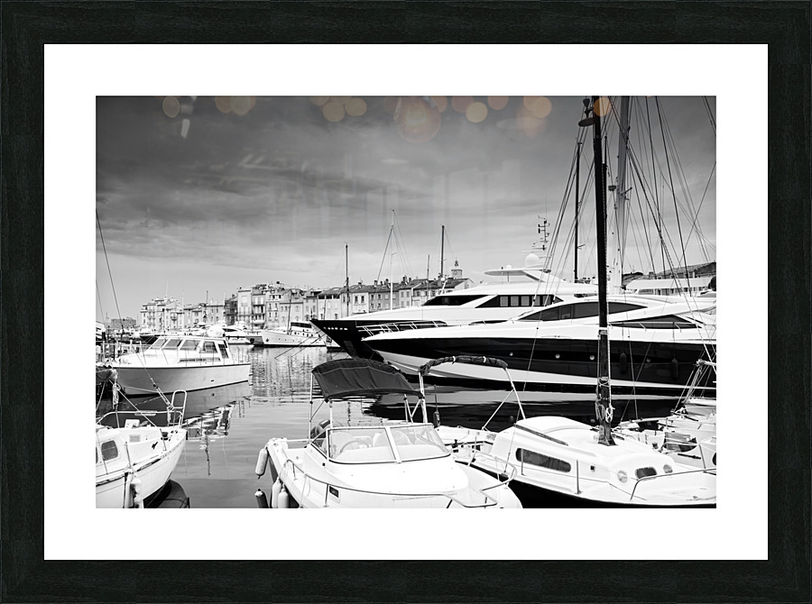 Saint tropez harbor Picture Frame print