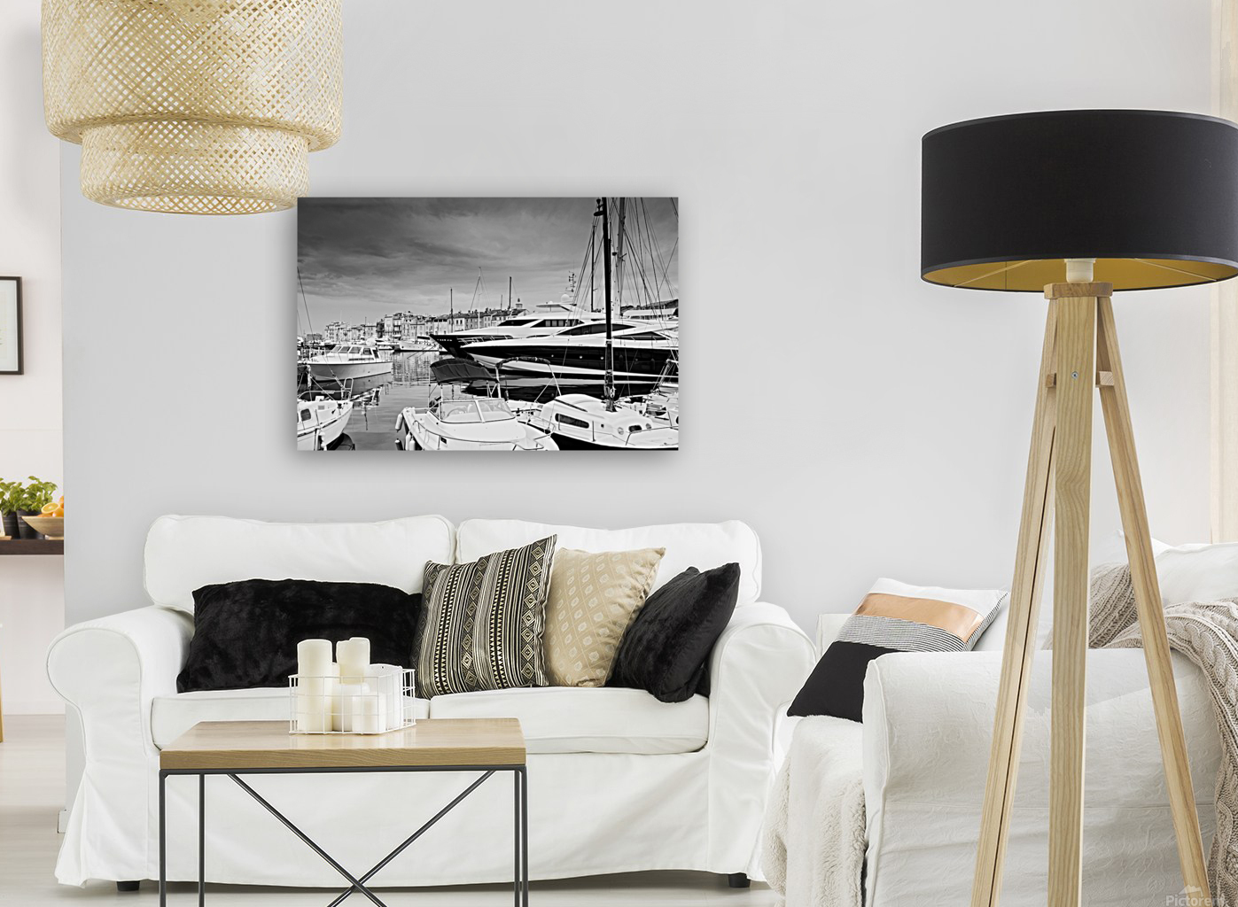 Saint tropez harbor Reproduction