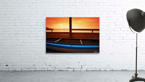 blue boat Wall Preview