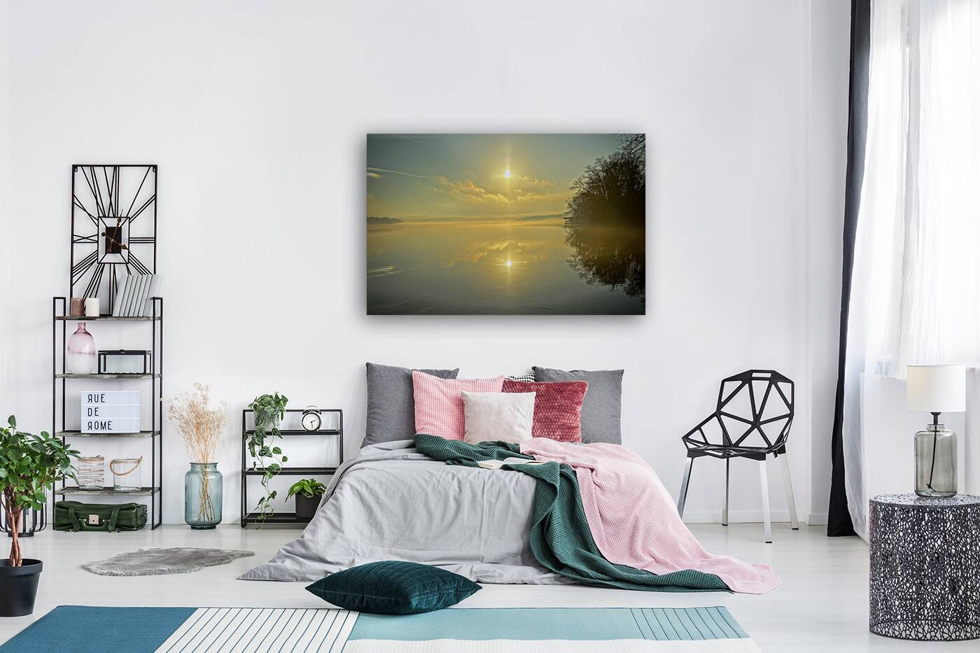 Misty Morning Reflection Reproduction