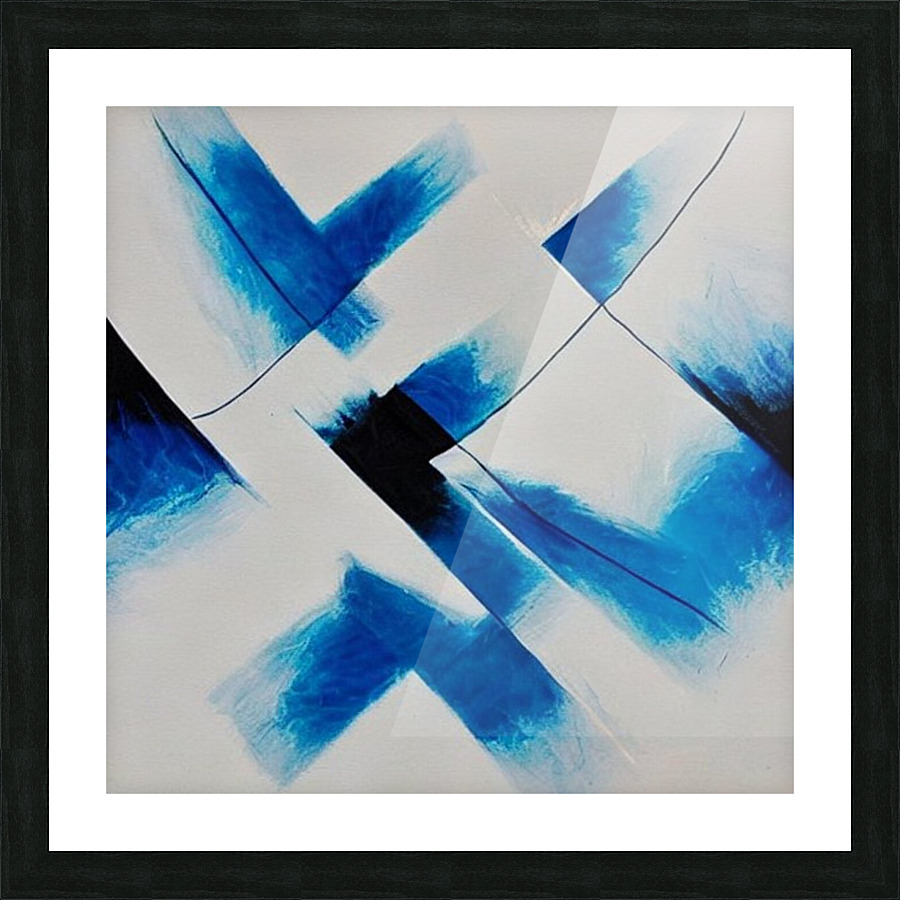 Blue Abstract Picture Frame print