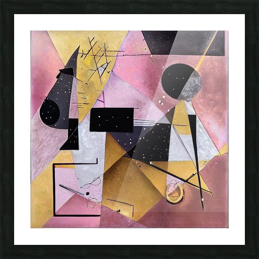 Golden Pink Picture Frame print