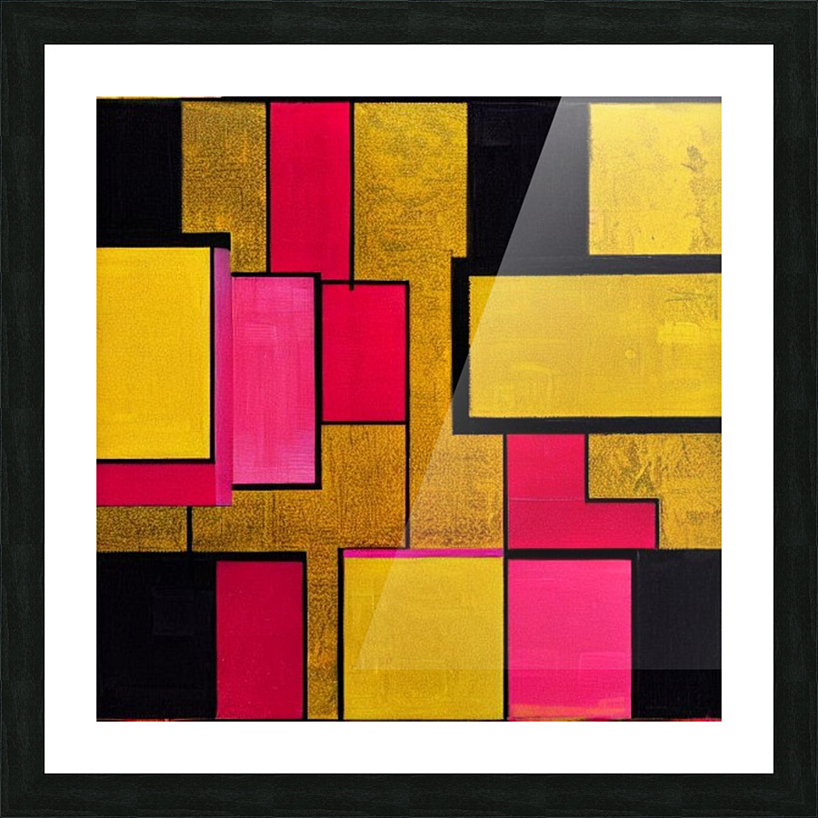 Golden Abstract 2 Picture Frame print