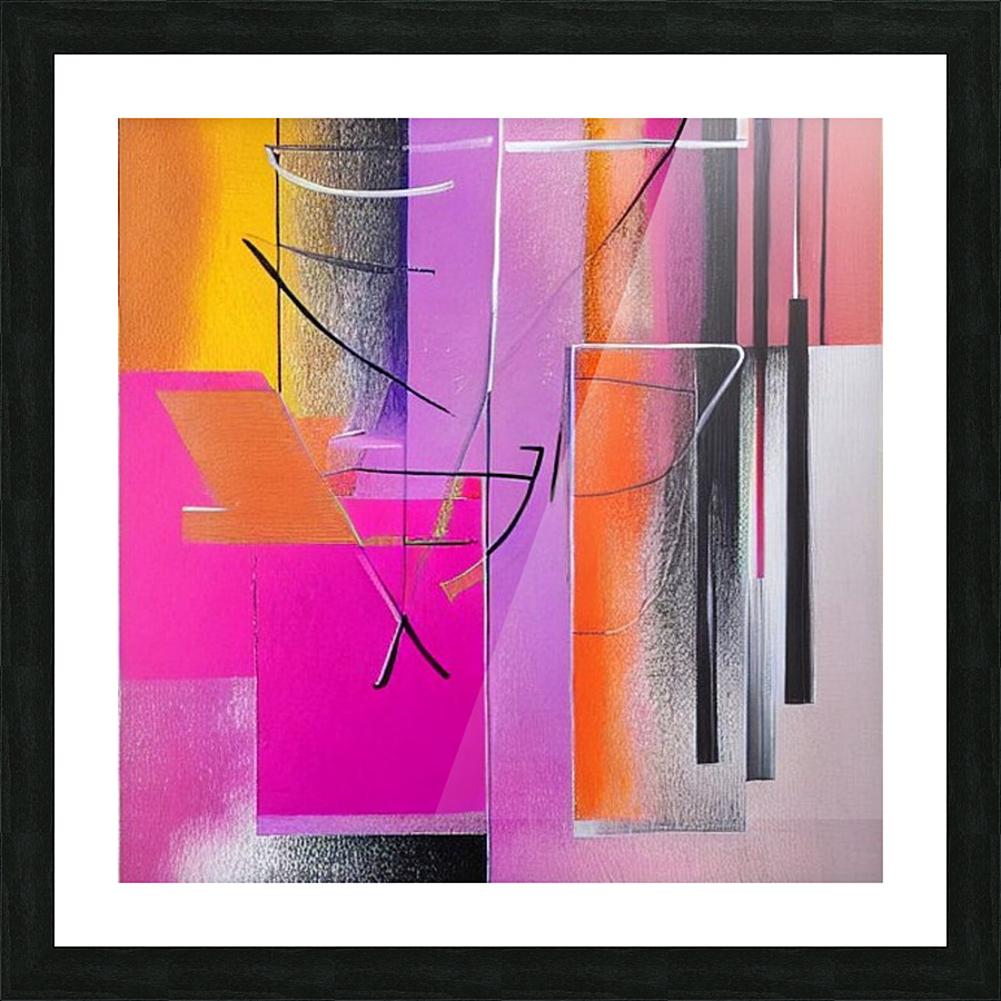 Pink Abstract Picture Frame print