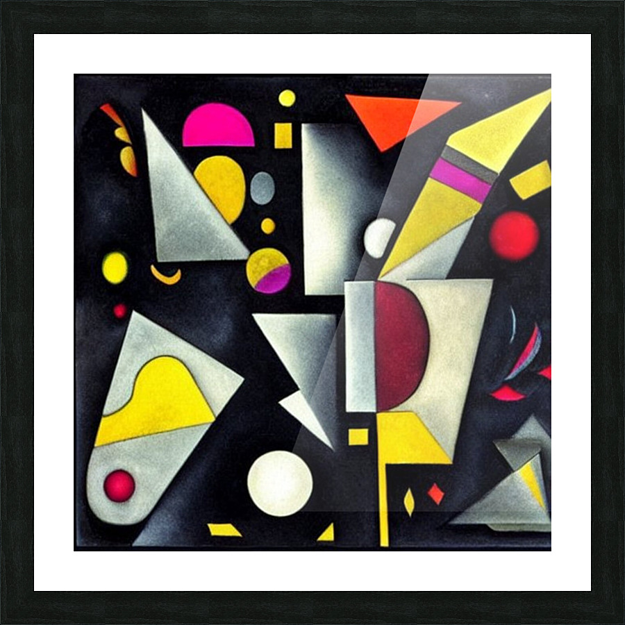 Black N6 Abstract Picture Frame print