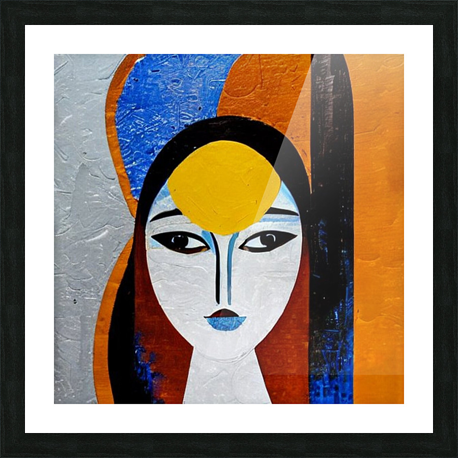 Face Abstract Picture Frame print