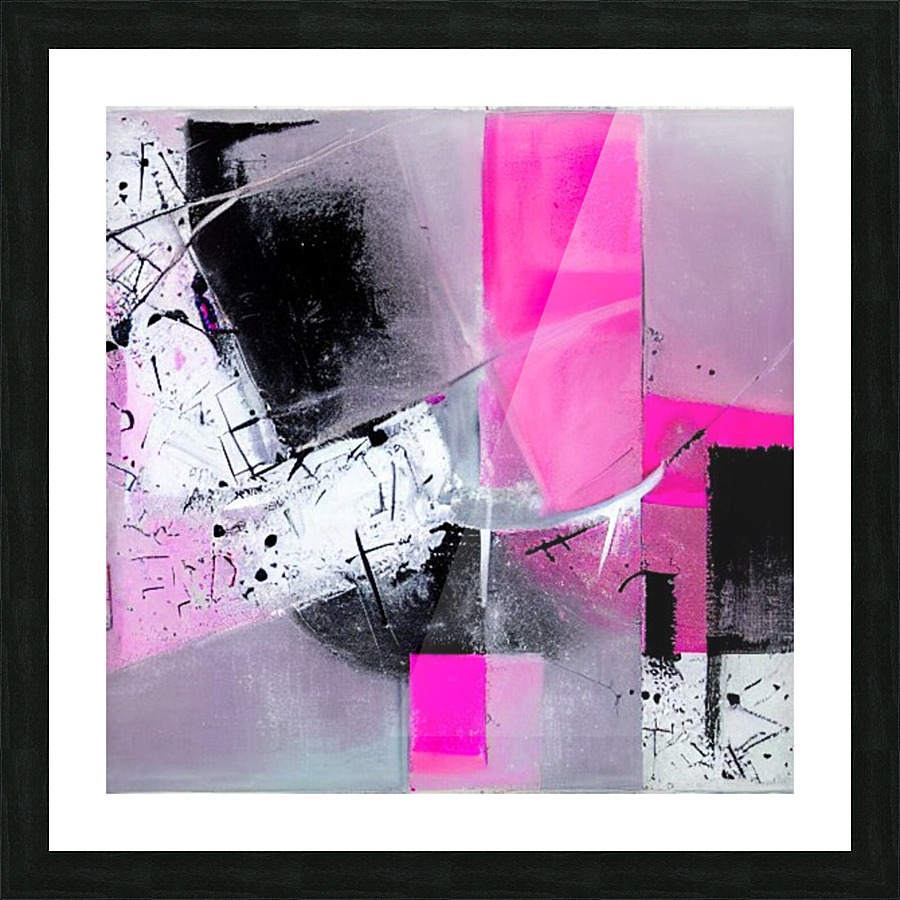 Pink Abstract n09 Picture Frame print