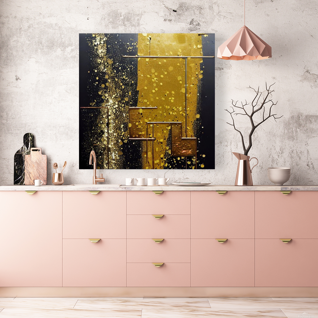Golden Abstract Reproduction