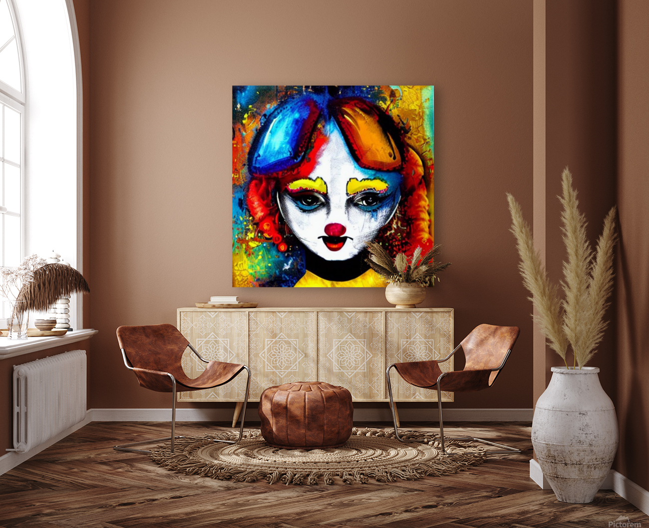 Little Clown Abstract Reproduction