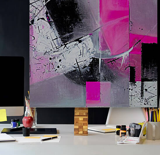Pink Abstract n09 by  Montese Knigh 