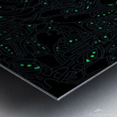 Fireflies 02Green Metal print