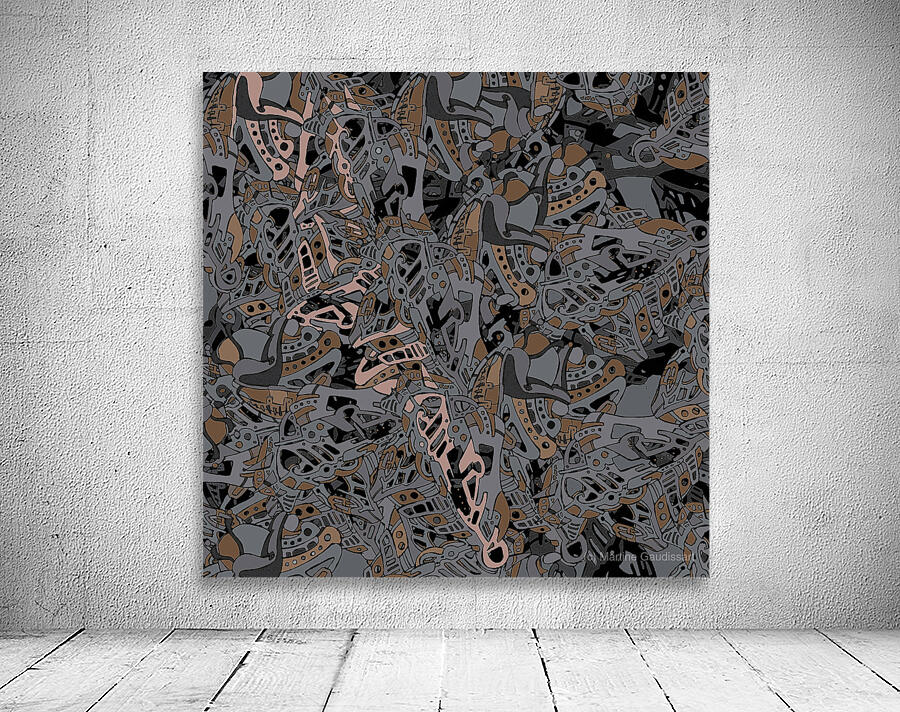 Electric Pantone Grey Gold2 CROP Wall Preview