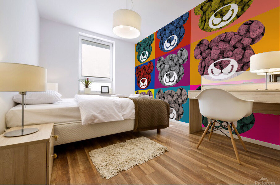 Cannabis Bear Can Mural print