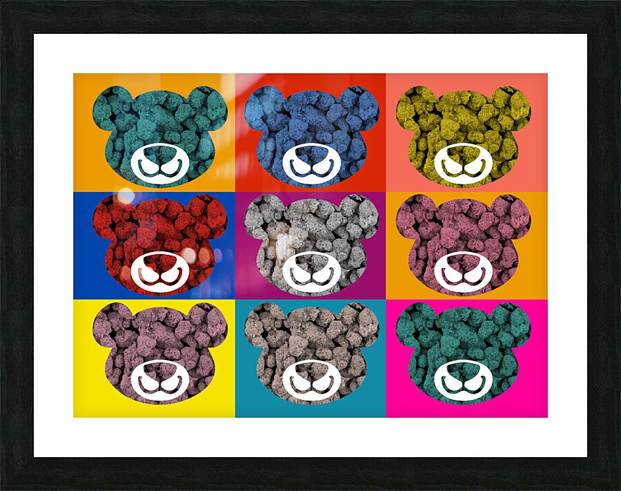 Cannabis Bear Can Picture Frame print