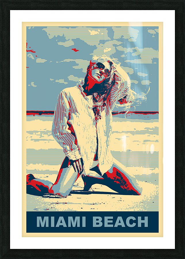Miami Beach Poster Picture Frame print