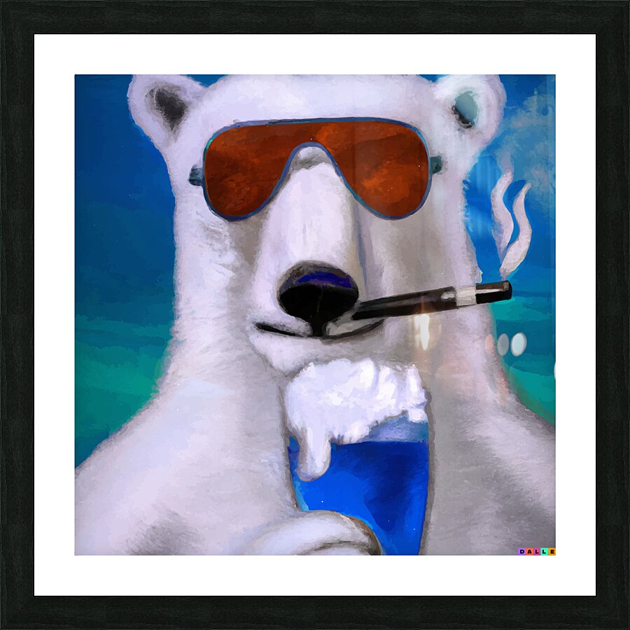 Polar Bear Vacation Picture Frame print