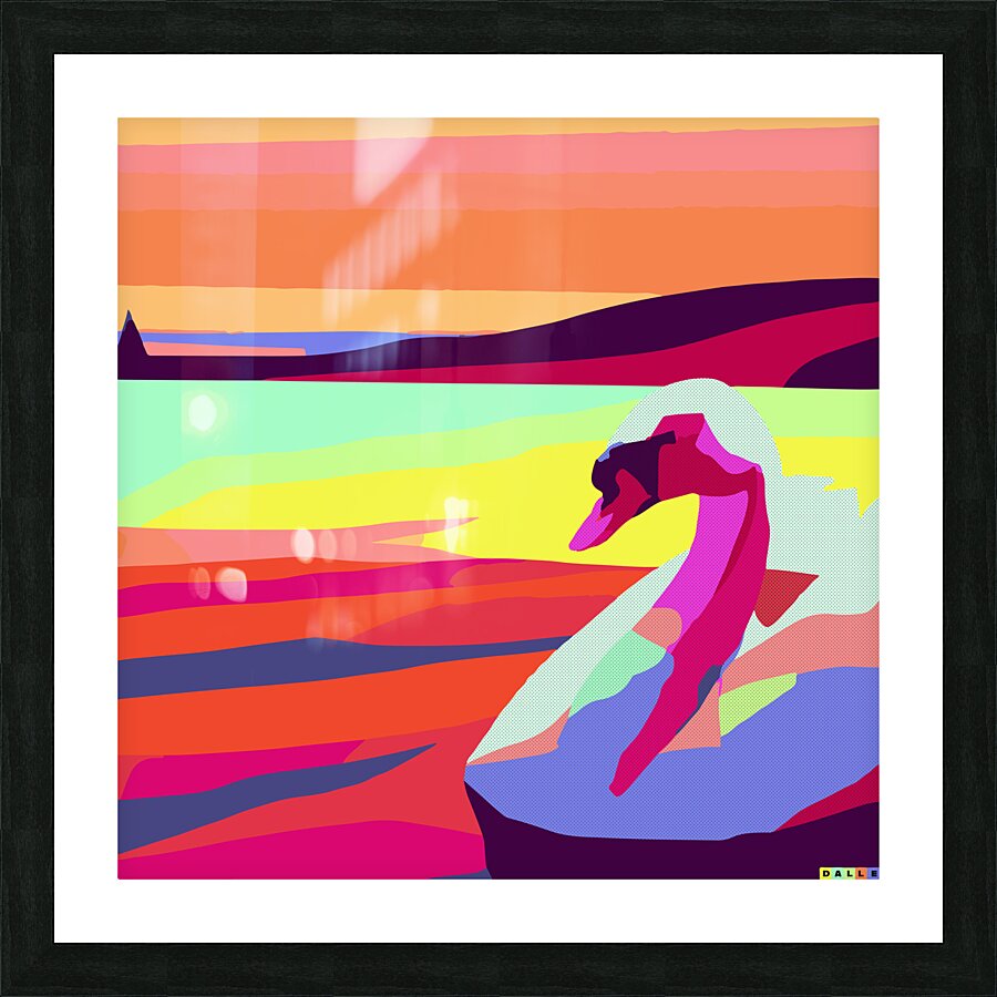 Swan Lake Picture Frame print
