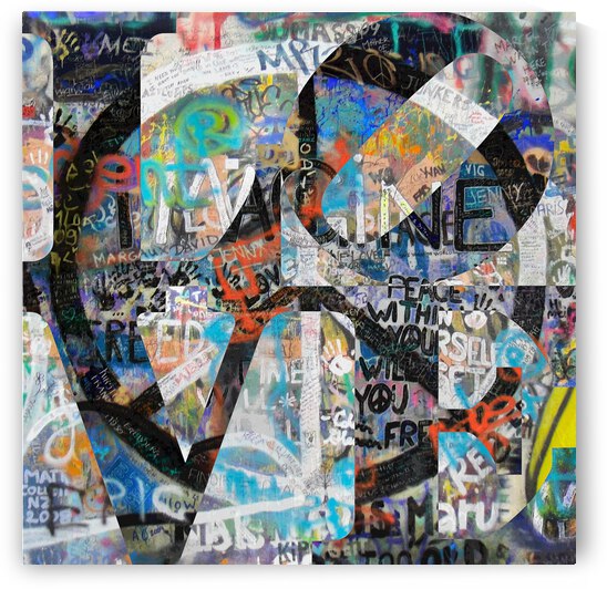 Peace and Love Graffiti by The Pop Art Factory