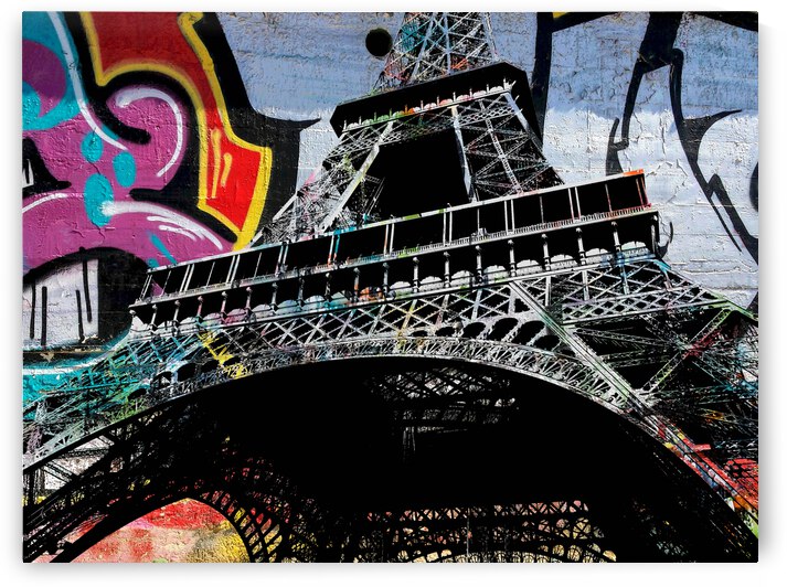 Eiffel Tower Graffiti Four by The Pop Art Factory