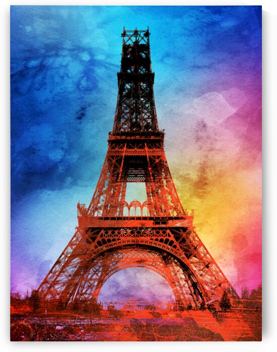 Eiffel Tower Under Construction by The Pop Art Factory
