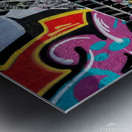 Eiffel Tower Graffiti Four Metal print