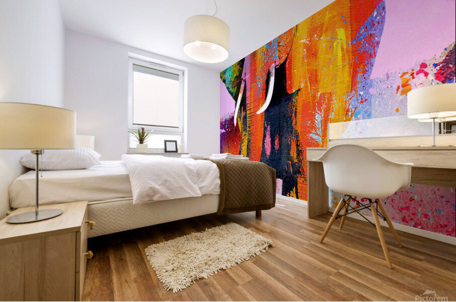 Elephant Mural print